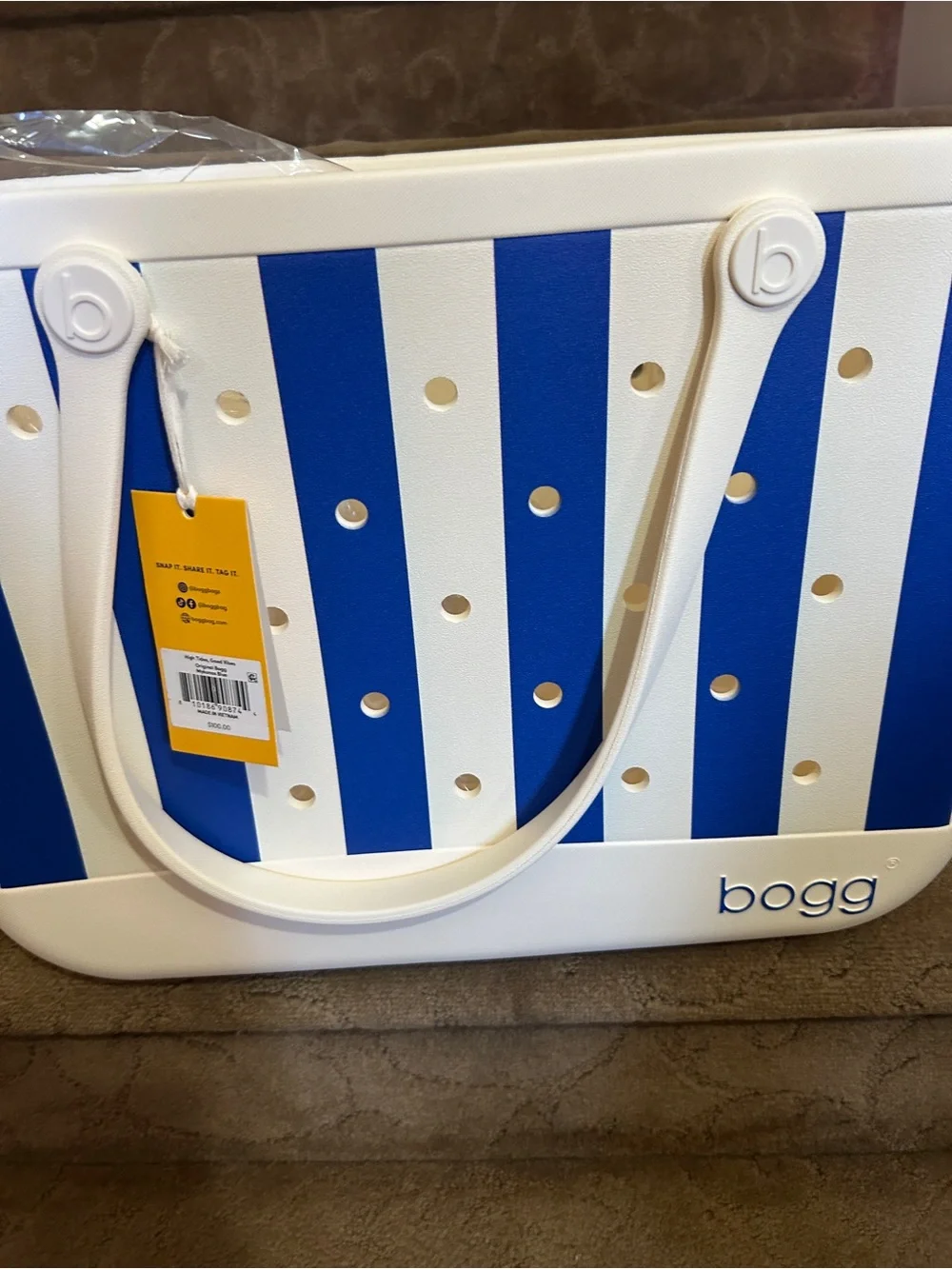 - NWT MYKONOS BLUE LARGE BOGG BAG - Picture 1 of 4